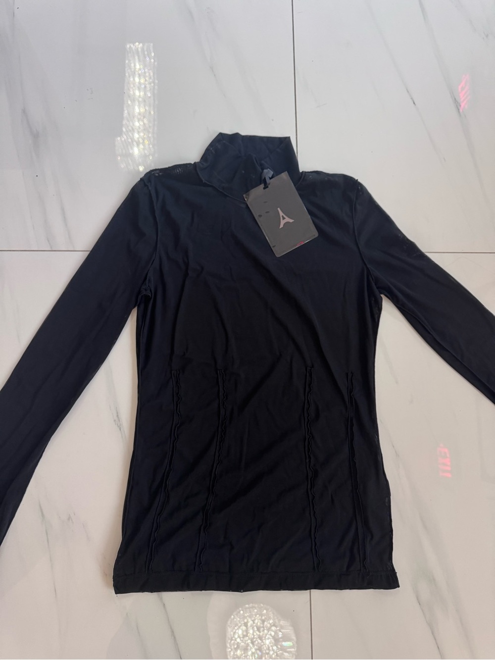 Maniere De Voir Black Lightweight Long-Sleeve Shirt Jacket